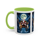 Santa Sleigh with Reindeer Coffee Mug | Christmas Moon Accent Mug - 250 USA Celebration