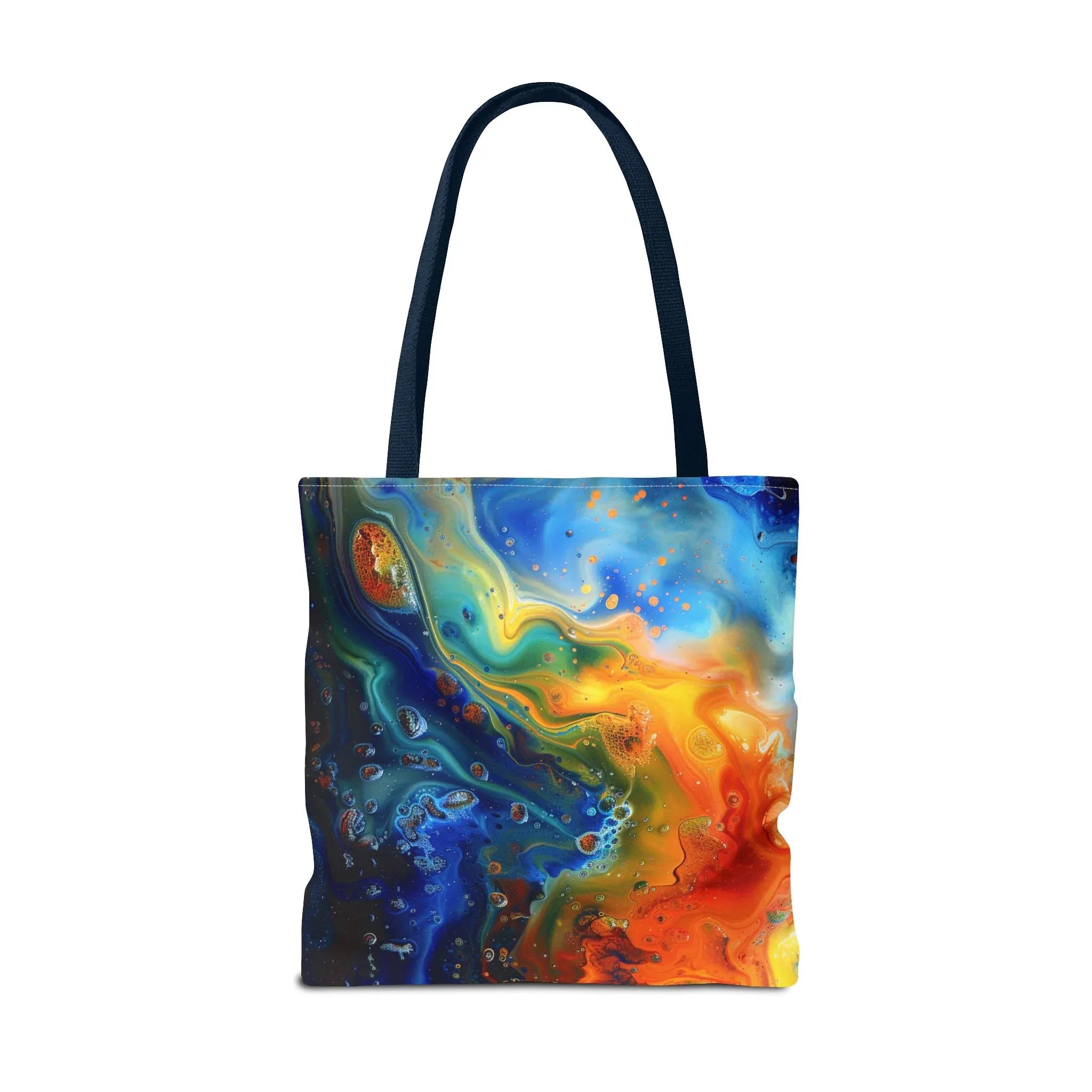 Abstract Fluid Art Tote Bag | Colorful Swirl Beach Bag - 250 USA Celebration