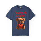 Cute French Bulldog Puppy Holding Red Heart T-shirt | Dog Lover Cartoon - 250 USA Celebration