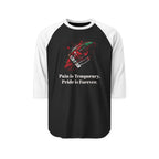 Pain Is Temporary Pride Is Forever Raglan Shirt | Boxing Glove Graphic - 250 USA Celebration