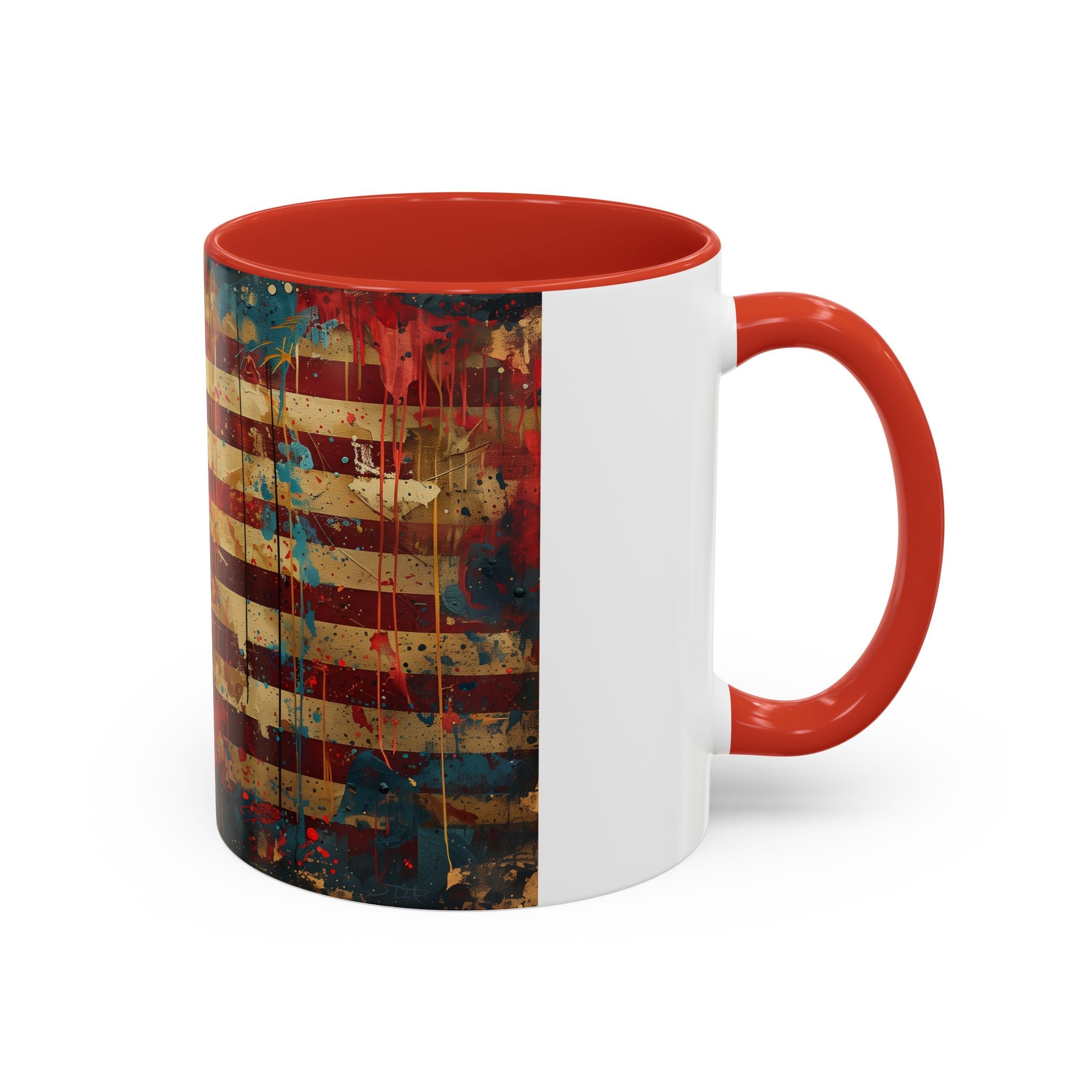 Liberty Statue American Flag Coffee Mug — Patriotic Vintage Accent Mug (11/15oz)