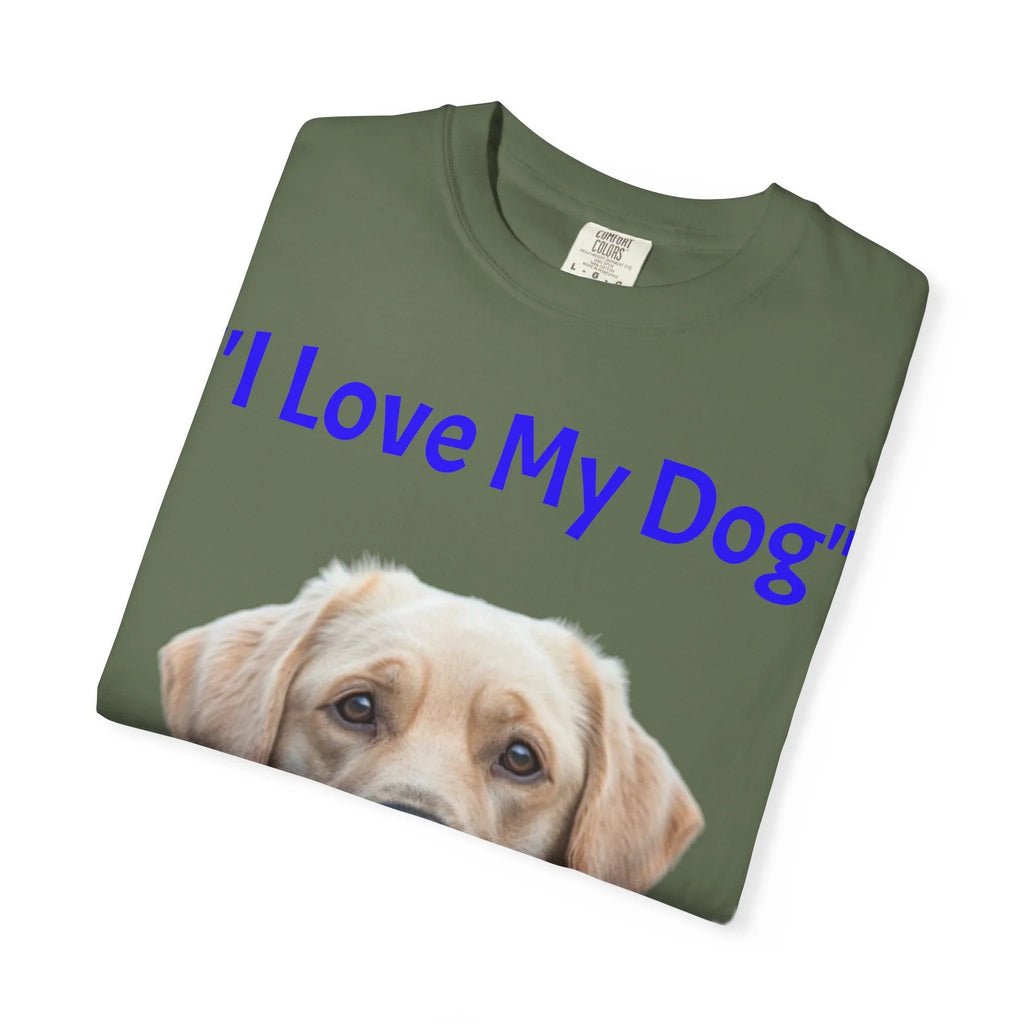 I Love My Dog Labrador Portrait T-shirt | Dog Lover Tee - 250 USA Celebration