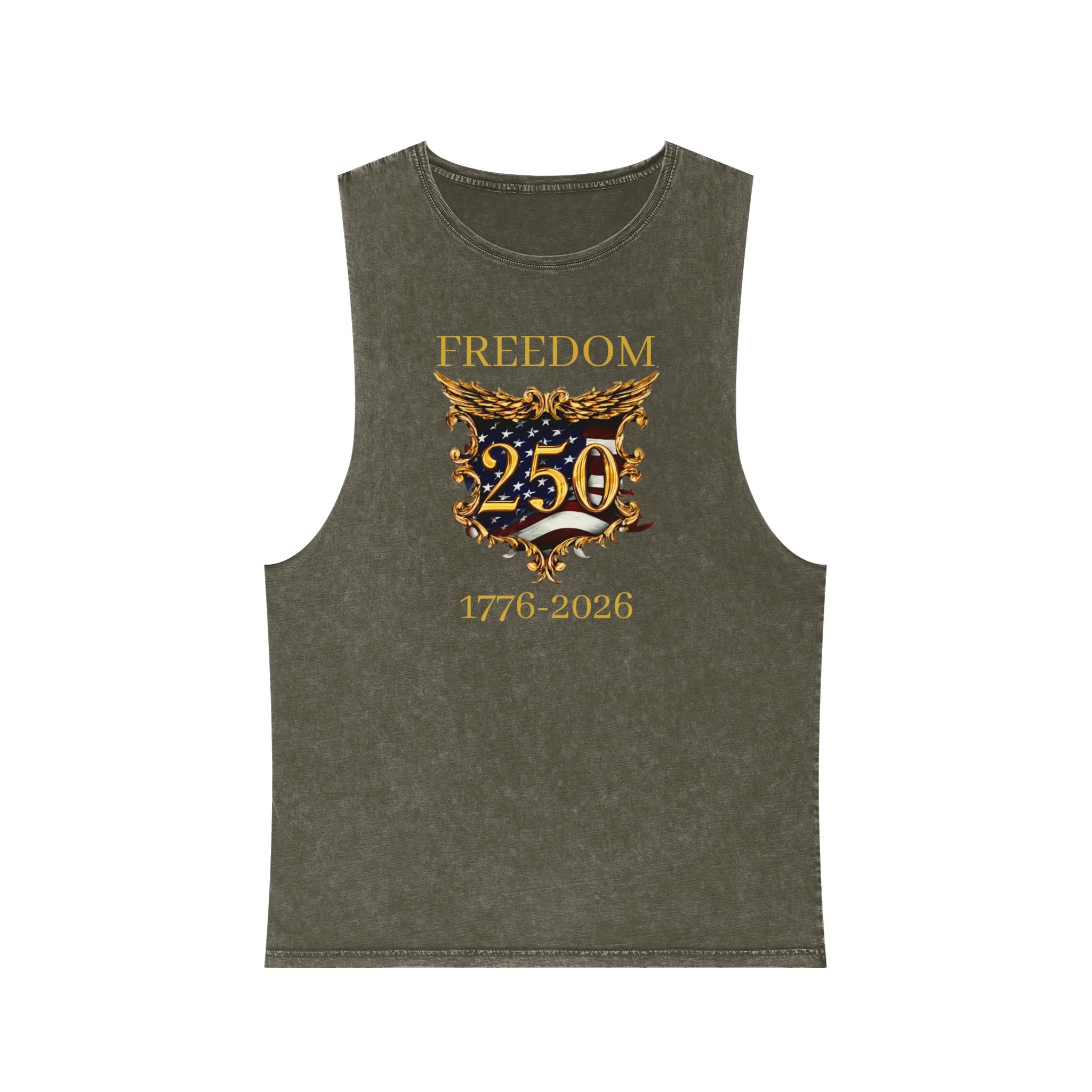 Freedom 250 Tank Top – 1776–2026 American Anniversary Stonewash Tank