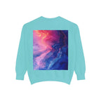 Hyper Bloom Fracture: Psychedelic tee with shattering florals in electric turquoise & magenta flares. Unisex trippy festival flair! - 250 USA Celebration