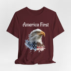 America First Eagle T-Shirt – Patriotic Bald Eagle Tee
