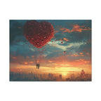 Romantic Canvas Wall Art, Love, Heart Balloon Art, Gift for Couples, Valentines Wall Decor, Valentine's Day Women's Merchandise, Valentines - 250 USA Celebration