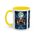 Santa Sleigh with Reindeer Coffee Mug | Christmas Moon Accent Mug - 250 USA Celebration