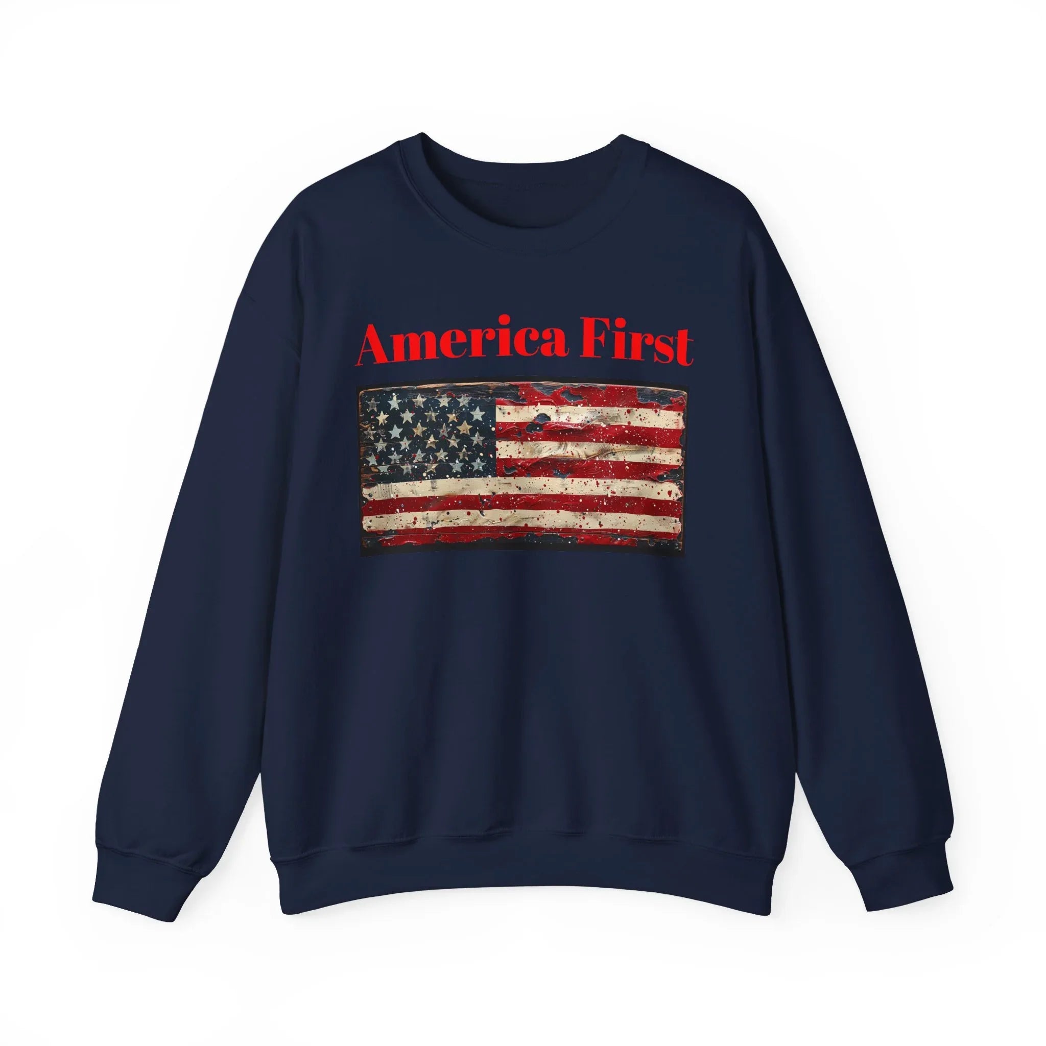 Patriotic American Crewneck Sweatshirt, USA Graphic Tees, Flag T-Shirts, Independence Apparel, Funny Patriotic Shirts, Custom American Tees - 250 USA Celebration