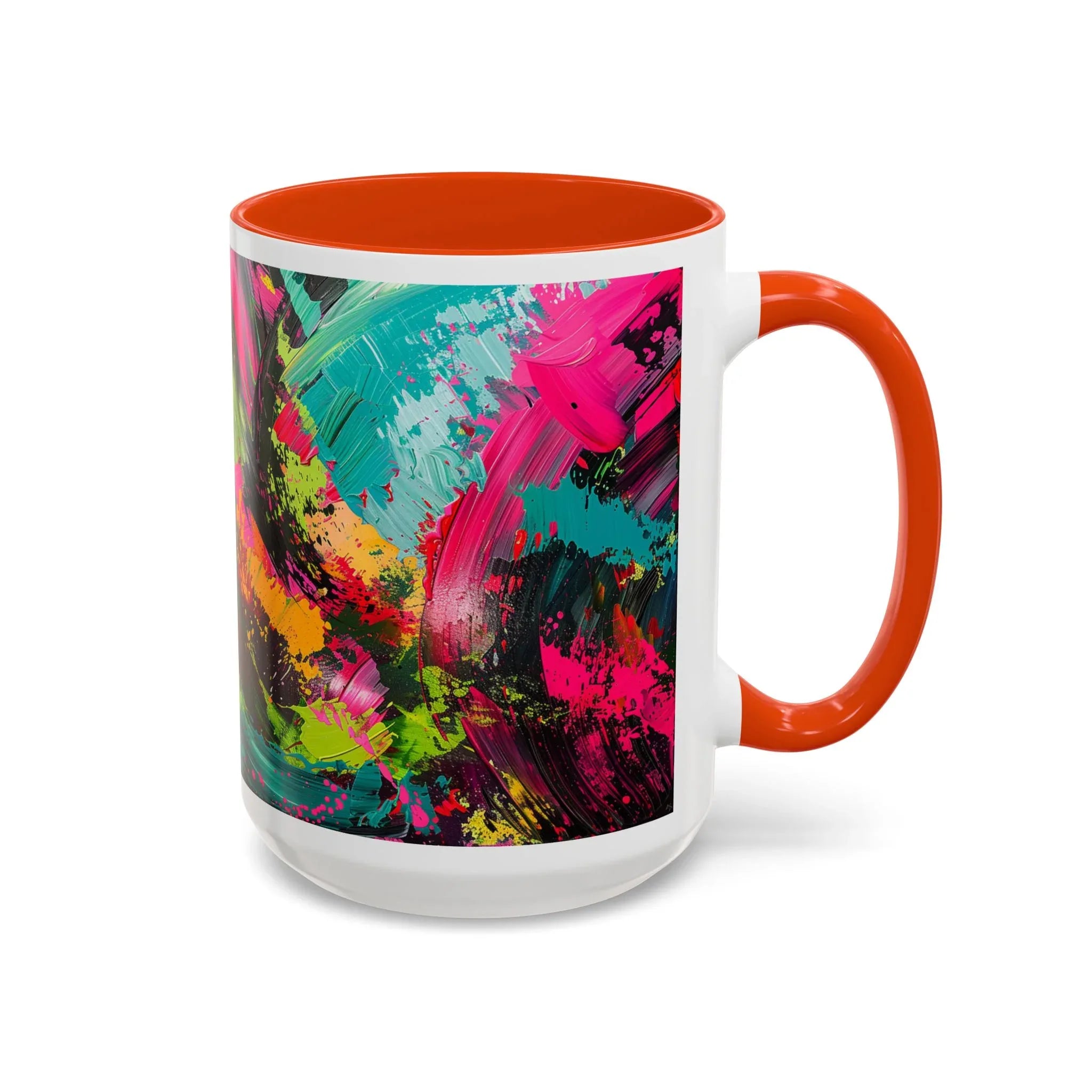 Abstract Colorful Brushstroke Mug | 11oz 15oz Ceramic - 250 USA Celebration