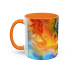 Colorful Mugs (11oz, 15oz) Intense abstract oil splat- coffee cup - 250 USA Celebration