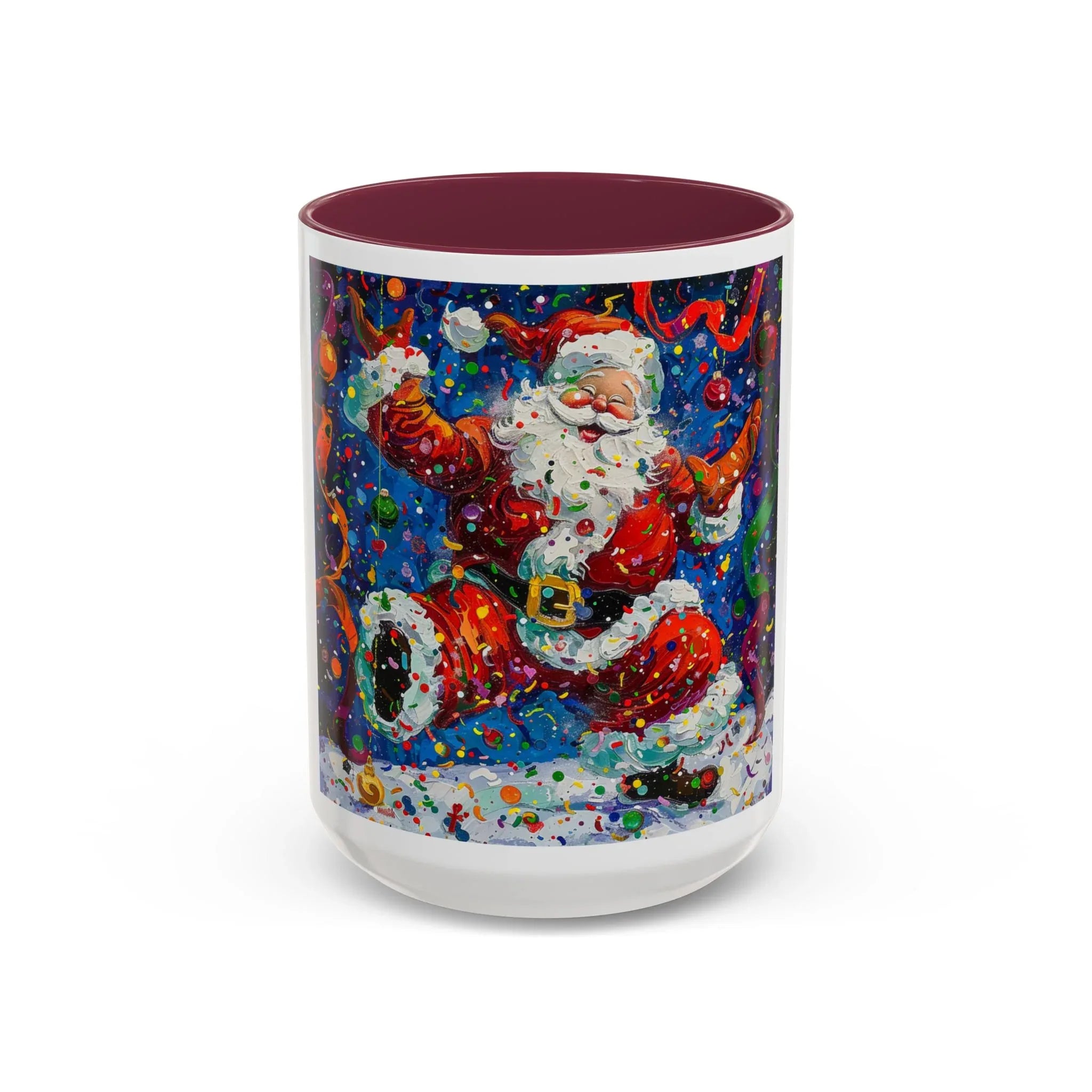 Colorful Mugs (11oz, 15oz) Santa Claus Coffee Cup, Santa Claus Coffee Mug - 250 USA Celebration