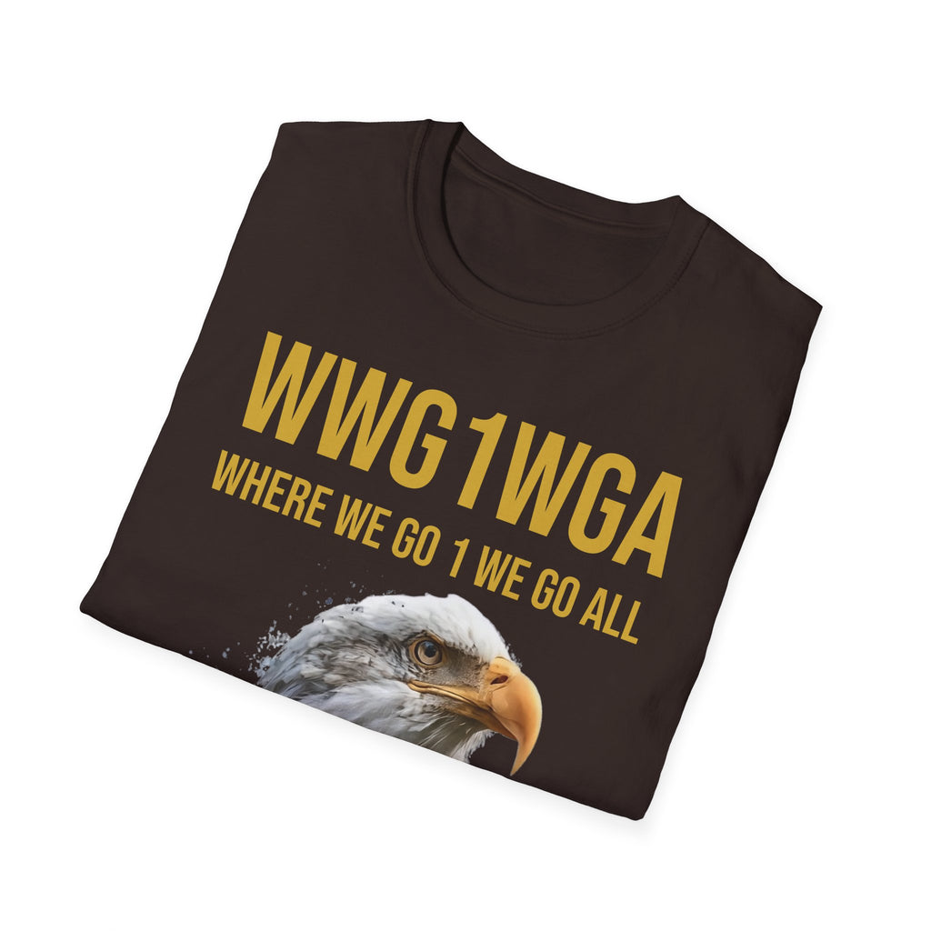 Where We Go One We Go All – Anniversary Gold Signature T-Shirt - Unisex Softstyle T-Shirt