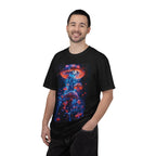 Psychedelic Mushroom Peace Sign T-shirt | Neon Tie-Dye 60s Hippie Aesthetic - 250 USA Celebration
