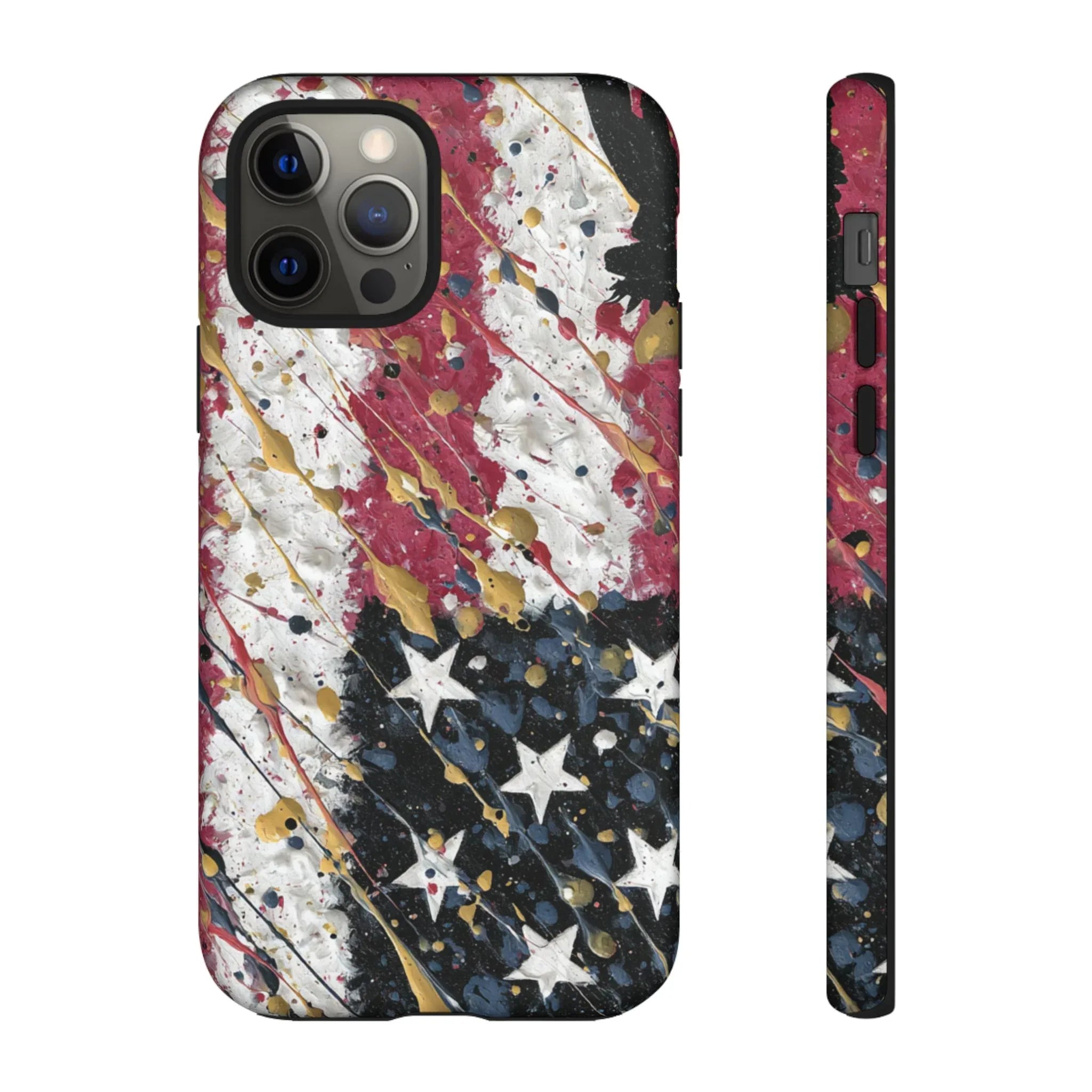 Abstract Drip American Flag Phone Case | Tough Case - 250 USA Celebration