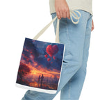 Romantic Heart Tote Bag, Date Nights, Valentine's Day, Travel, Valentine's Day Women's Merchandise, Cute Love Apparel, Valentine's Gifts, - 250 USA Celebration