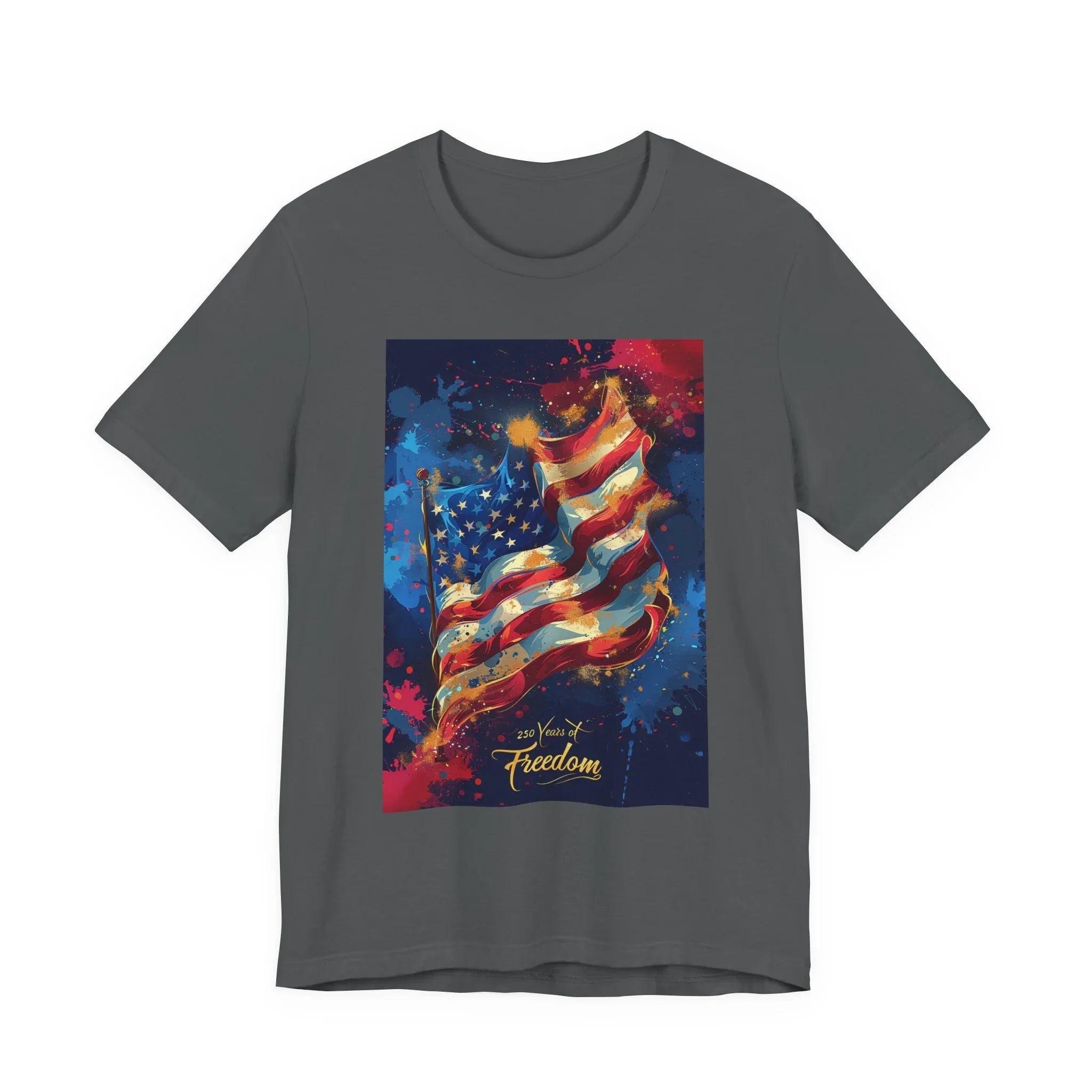 Patriotic Freedom Tee, Unisex Jersey Short Sleeve Tee, American Flag Shirt, Fourth of July Apparel, Independence Day Outfit, Gift for [...] - 250 USA Celebration