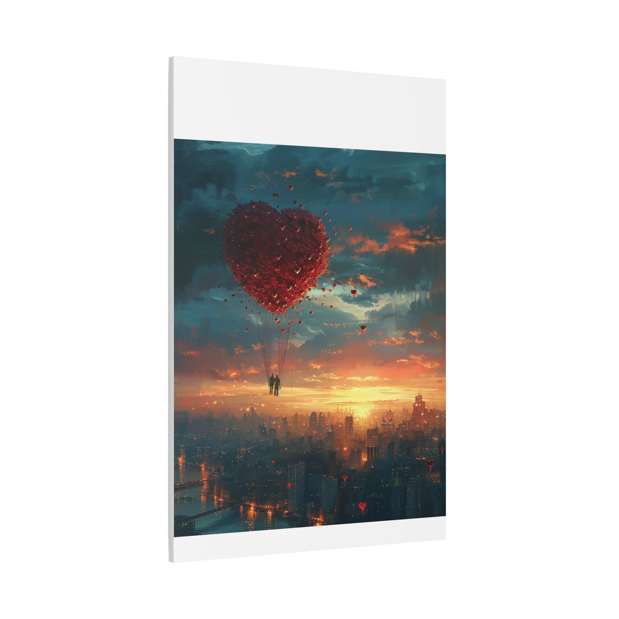Romantic Canvas Wall Art, Love, Heart Balloon Art, Gift for Couples, Valentines Wall Decor, Valentine's Day Women's Merchandise, Valentines - 250 USA Celebration