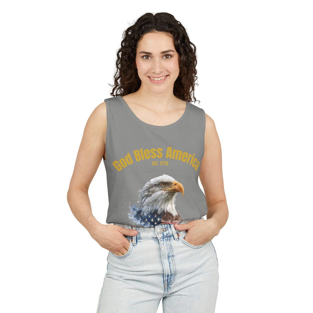 America 250 Tank Top | Official 250th Anniversary Edition American Bald Eagle watercolor flag Tank Top | Patriotic Eagle design