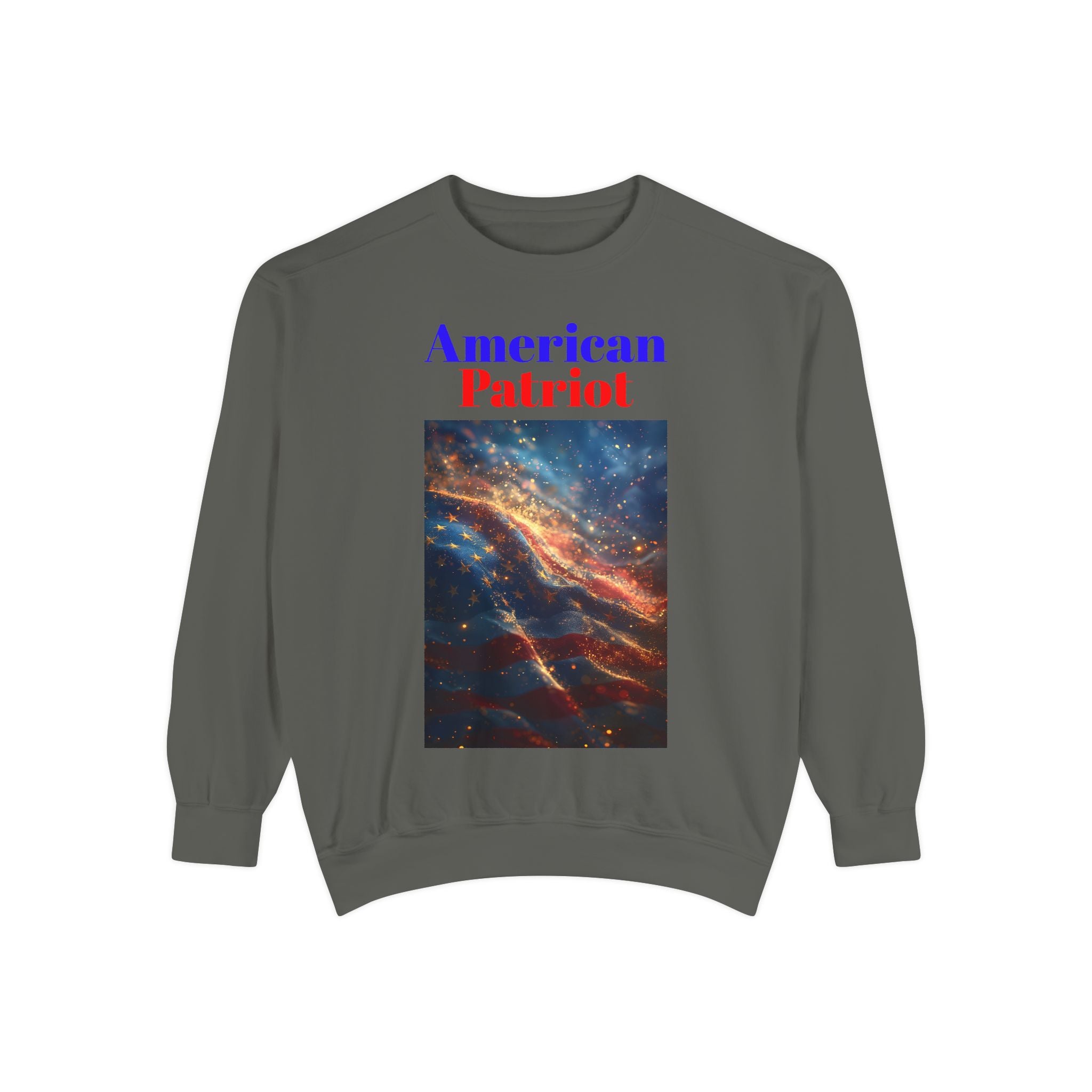 American Patriot Sweatshirt — Stars & Stripes Galaxy Crewneck