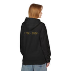 Patriotic Eagle Hoodie — American Flag Bald Eagle with "1776 - 2026" Back Print
