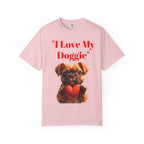 Cute French Bulldog Puppy Holding Red Heart T-shirt | Dog Lover Cartoon - 250 USA Celebration