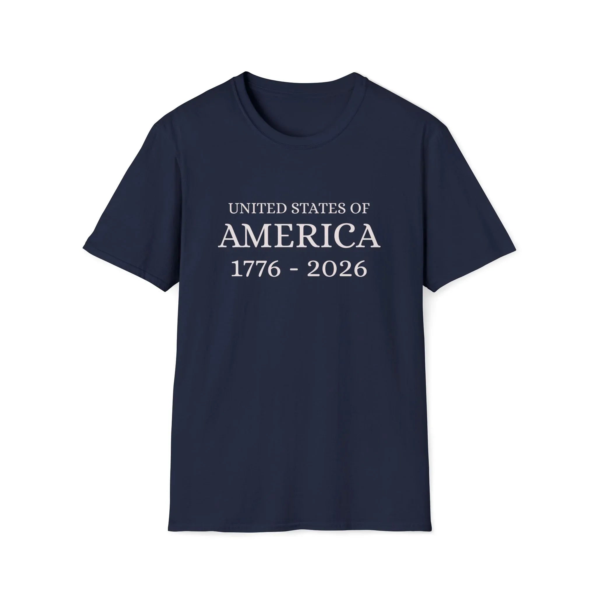 United States of America 1776-2026 T-Shirt | Patriotic Vintage Text - 250 USA Celebration