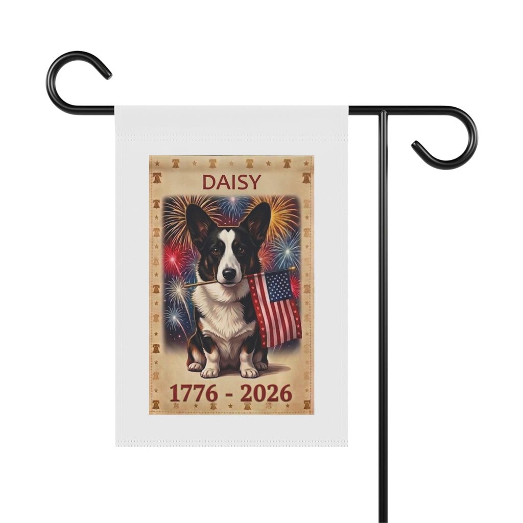 Custom AI Pet Hero Patriotic Garden Flag 1776-2026