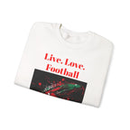 Football Sweatshirt, Live Love Football Crewneck Jumper, Sports Fan Gift, Game Day Apparel, Team Spirit Top, Unisex Sweatshirt - 250 USA Celebration
