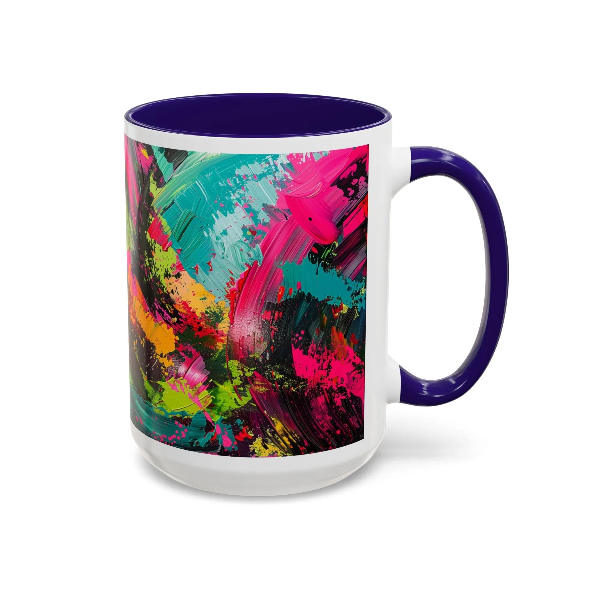 Abstract Colorful Brushstroke Mug | 11oz 15oz Ceramic - 250 USA Celebration