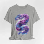 Psychedelic Rainbow Ouroboros Tee | Galaxy Fractal Mushroom Snake - 250 USA Celebration