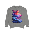 Hyper Bloom Fracture: Psychedelic tee with shattering florals in electric turquoise & magenta flares. Unisex trippy festival flair! - 250 USA Celebration