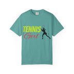 Tennis Girl T-shirt | Tennis Player Silhouette, Sporty Graphic Tee - 250 USA Celebration