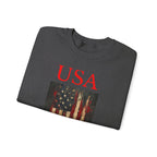 Patriotic Eagle Sweatshirt, USA Flag Crewneck, Unisex Casual Wear, Independence Day Outfit, All-American Style, Gifts for Veterans - 250 USA Celebration