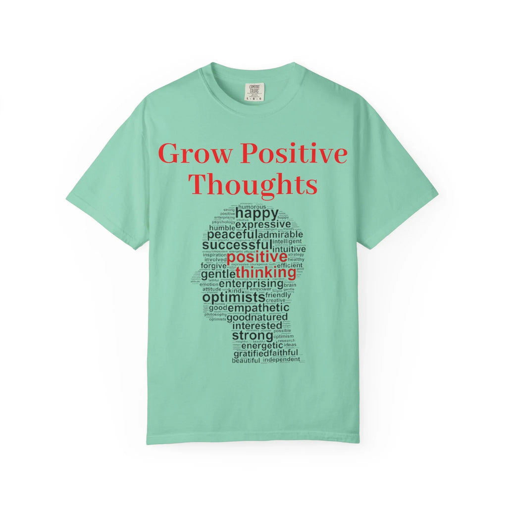Grow Positive Thoughts T-shirt | Positive Word Cloud Mental Health Tee - 250 USA Celebration
