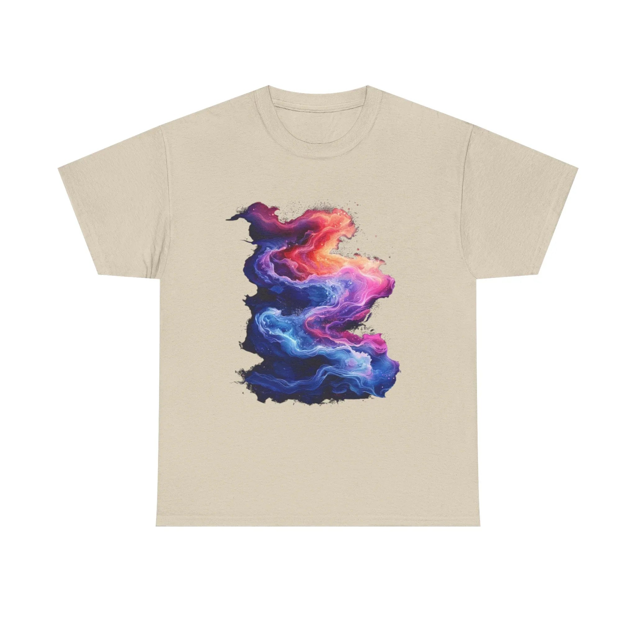 Ignite your vibe in Hyper Bloom Fracture: Psychedelic tee with shattering florals in electric turquoise & magenta flares. Unisex - 250 USA Celebration