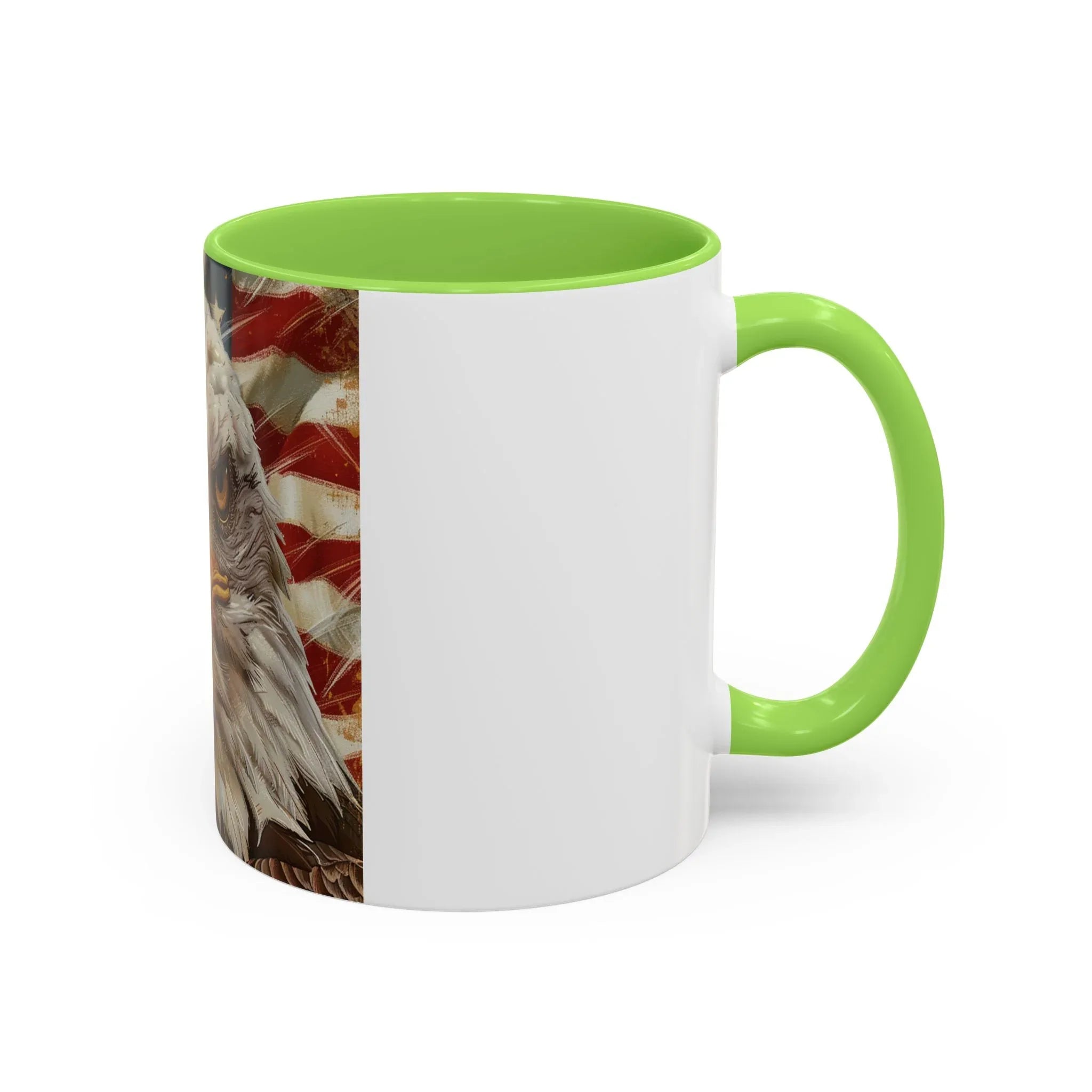 Colorful Mugs (11oz, 15oz) Majestic bald eagle head Patriotic coffee cup, America 250 Celebration coffee cup - 250 USA Celebration