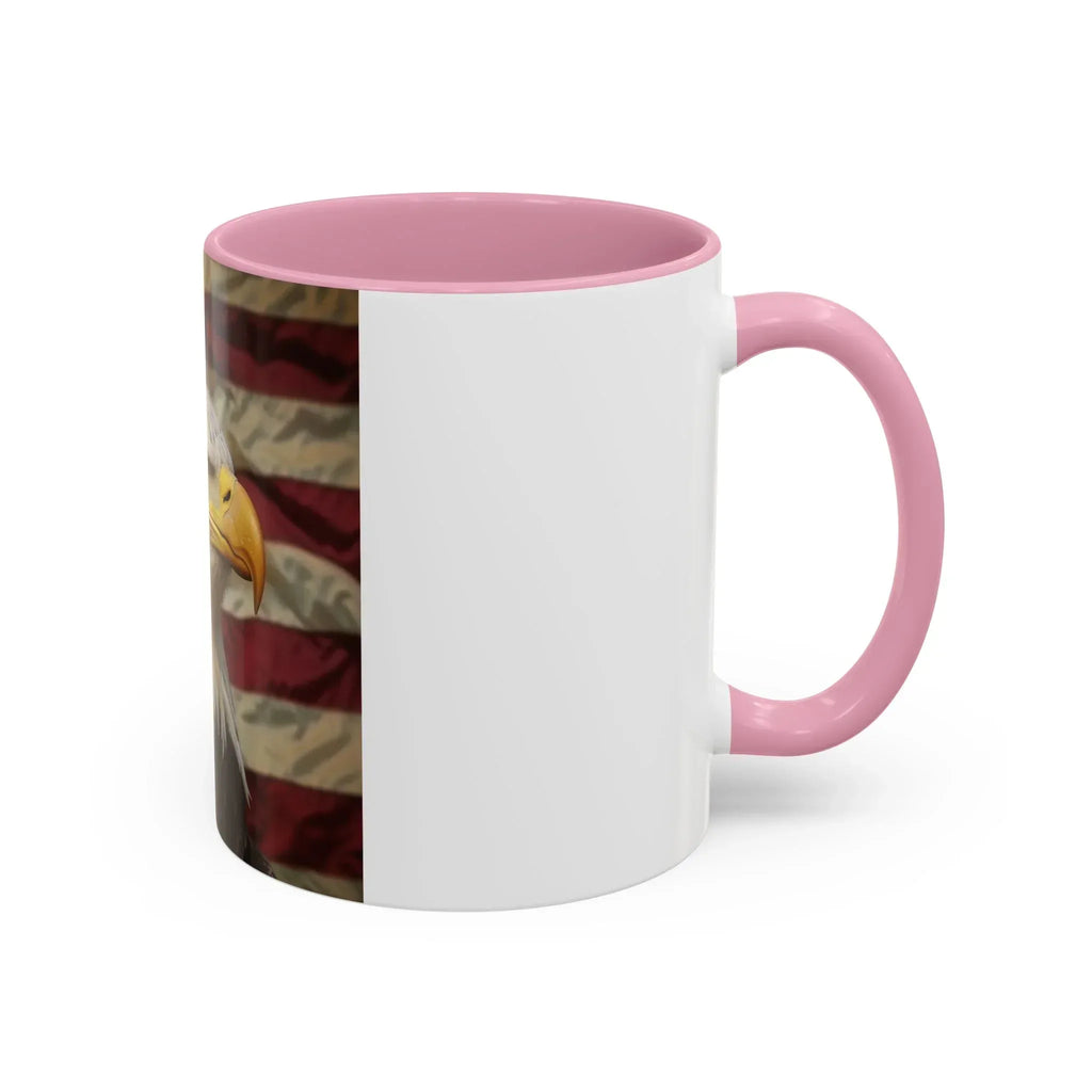 Colorful Mugs (11oz, 15oz) American eagle with American flag, fireworks all around the eagle, patriotic themed - 250 USA Celebration