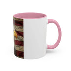 Colorful Mugs (11oz, 15oz) American eagle with American flag, fireworks all around the eagle, patriotic themed - 250 USA Celebration