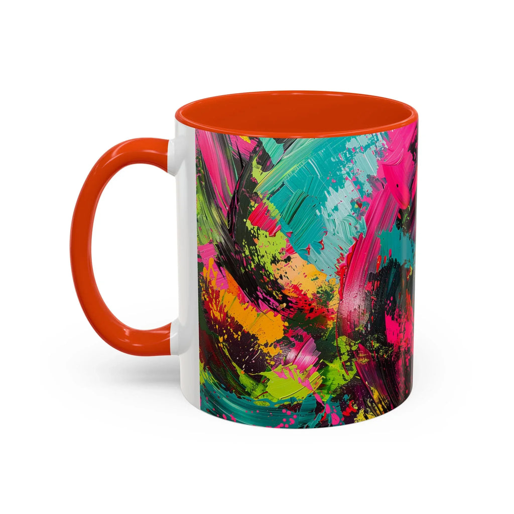 Abstract Colorful Brushstroke Mug | 11oz 15oz Ceramic - 250 USA Celebration