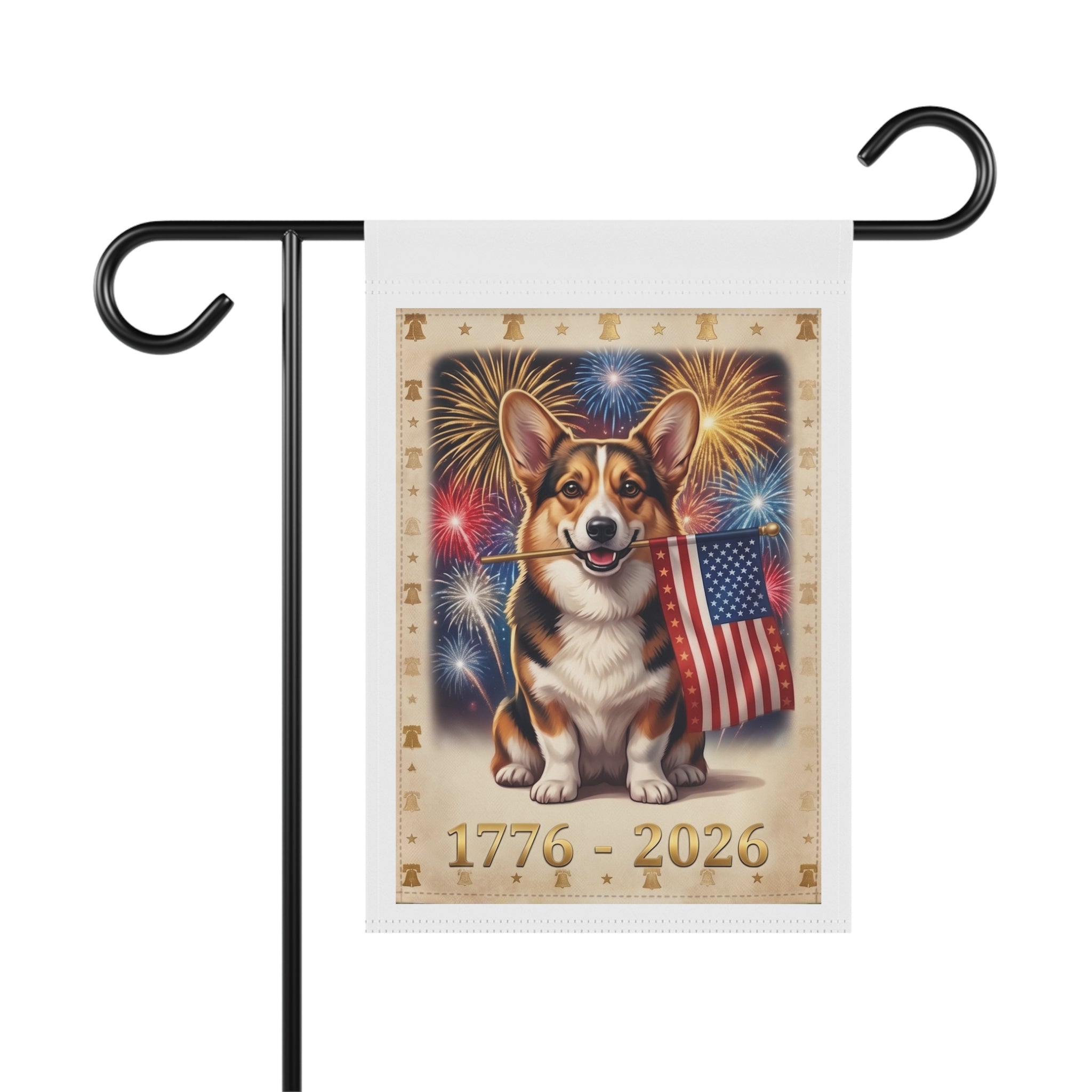 Patriotic Corgi USA Semiquincentennial Garden Flag