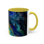 Colorful Mugs (11oz, 15oz) Intense abstract oil splat- coffee cup - 250 USA Celebration