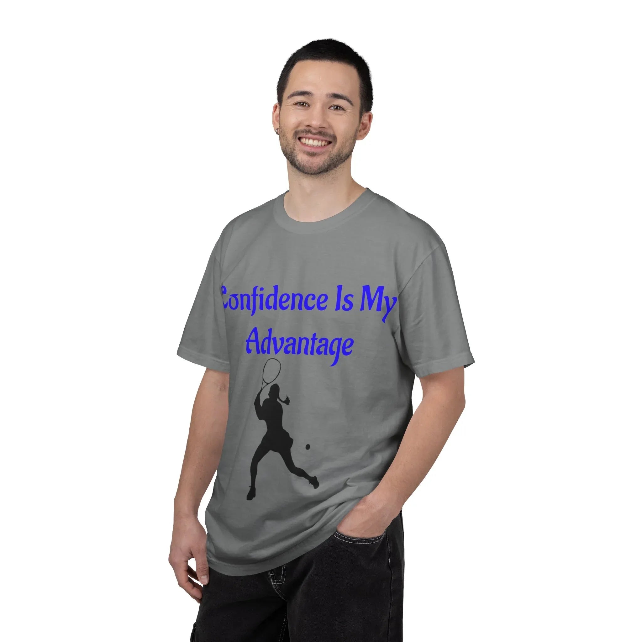 Confidence Is My Advantage Tennis Player T-Shirt | Tennis Quote Tee - 250 USA Celebration