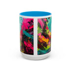 Abstract Colorful Brushstroke Mug | 11oz 15oz Ceramic - 250 USA Celebration