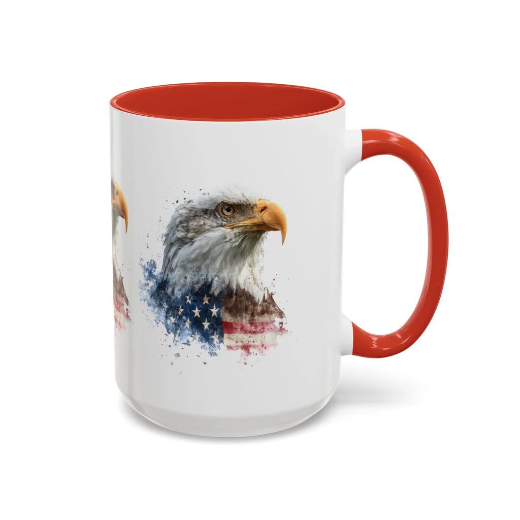 American Flag Bald Eagle Mug | Accent Coffee Mug - 250 USA Celebration
