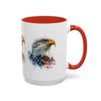 American Flag Bald Eagle Mug | Accent Coffee Mug - 250 USA Celebration