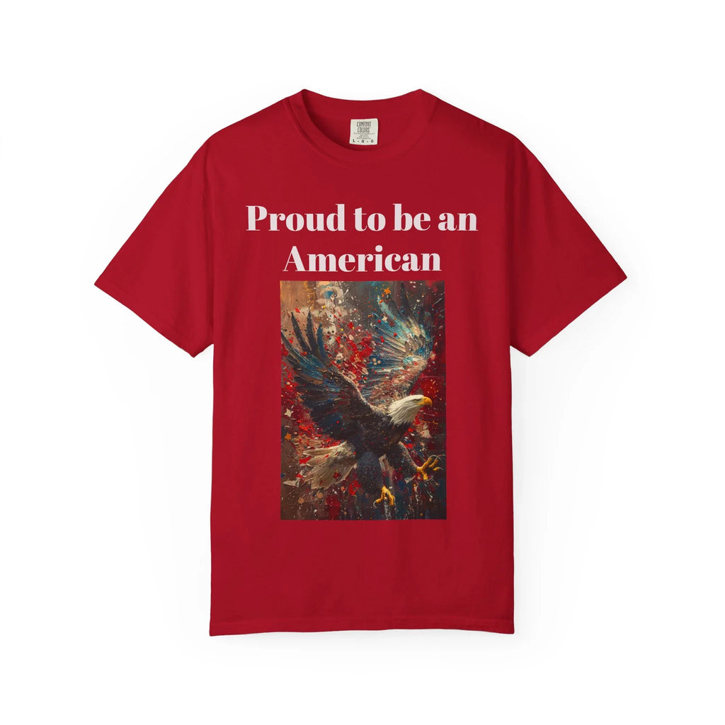 Patriotic Eagle T-Shirt, Proud to be an American Tee, Unisex Graphic T-Shirt, Independence Day Gift, Casual Wear, Eagle Design Shirt - 250 USA Celebration