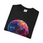 Colorful Drip Skull T-shirt | Watercolor Skull Shirt, Artistic Gothic Tee - 250 USA Celebration