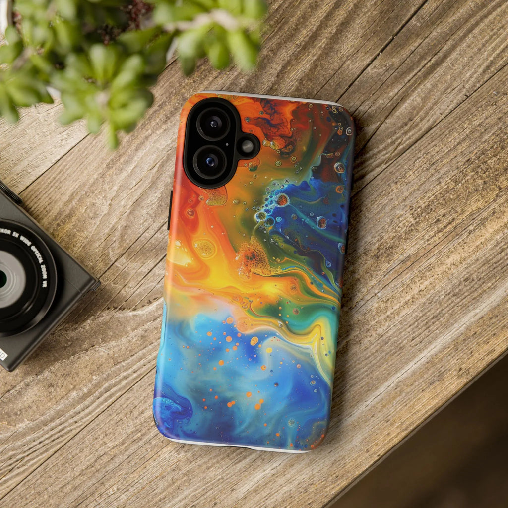 Abstract Colorful Swirl Phone Case | Tough Protective iPhone Cover - 250 USA Celebration