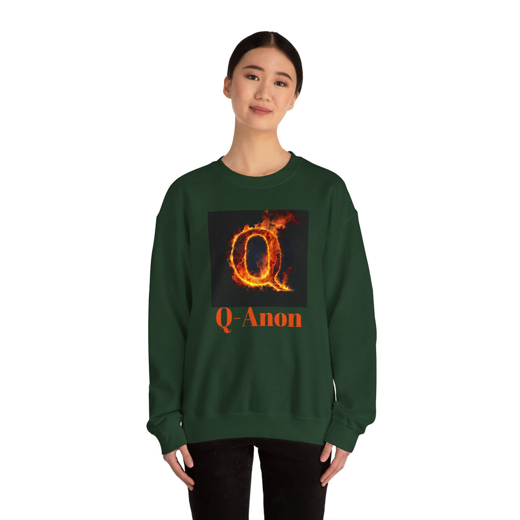 Sweatshirt — Q-Anon Flame Logo Crewneck