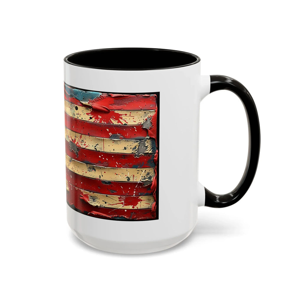 Colorful Mugs (11oz, 15oz), American Flag, Patriotic Flag coffee cup - 250 USA Celebration
